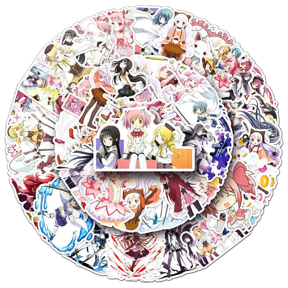 10/30/50 шт. Аниме-наклейки Puella Magi Madoka Magica Кавайные наклейки Канамэ Мадока DIY для ноутбука, чемодана, холодильника Милый мультяшный стикер