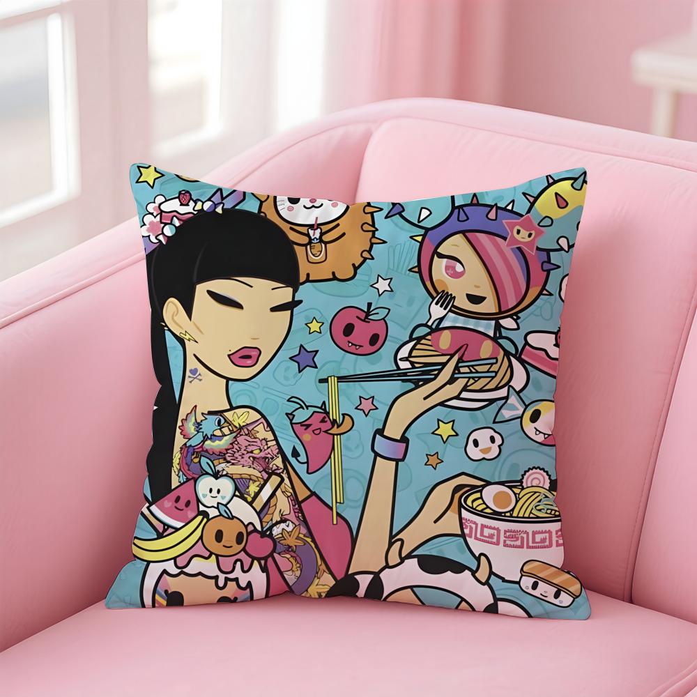 Чехол для подушки T-Tokidoki для дома и автомобиля, многоцелевой чехол для подушки - Двусторонний, Мягкий и прочный для ежедневного использования