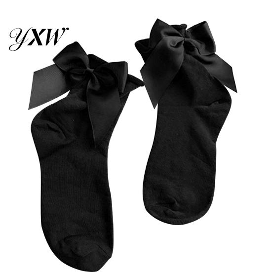 Boat Socks Soft Breathable Cotton Adorable Ankle Short for Low Shoes Bow-knot