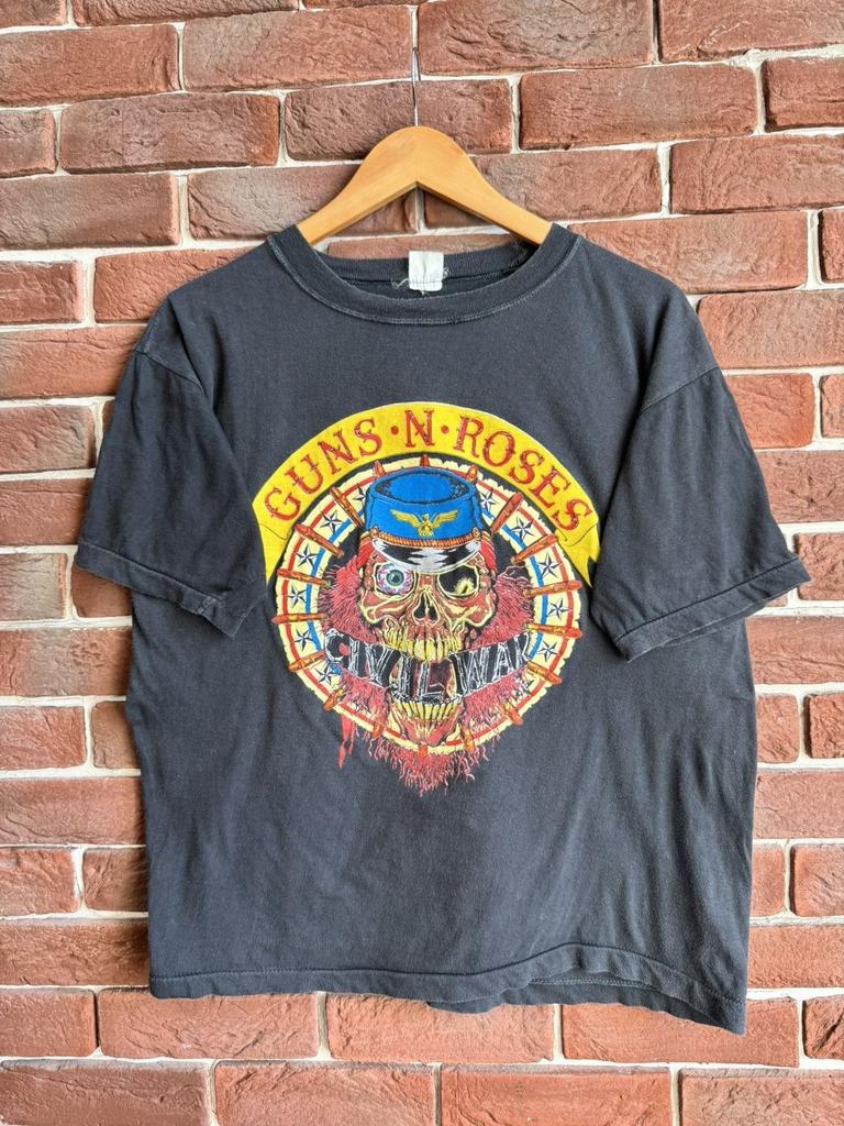 Винтажная футболка Guns N Roses 90-х годов, тур Civil War, рок-банда, унисекс, футболка с Акселем