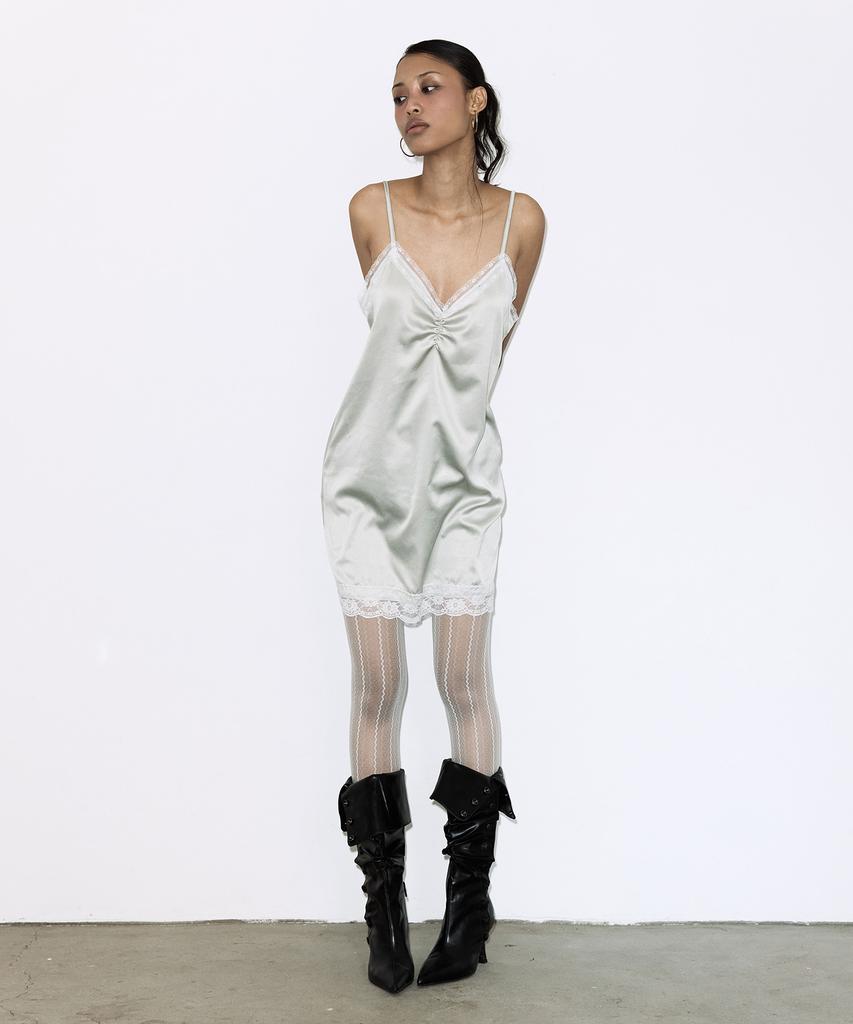 Fancy Club Lace Slip Dress (Green) F26Qd149