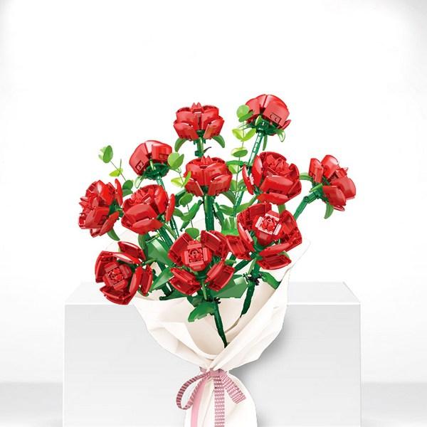 [Блочный цветок, совместимый с LEGO Real Night] GJ Rose 11 GJ, Rose
