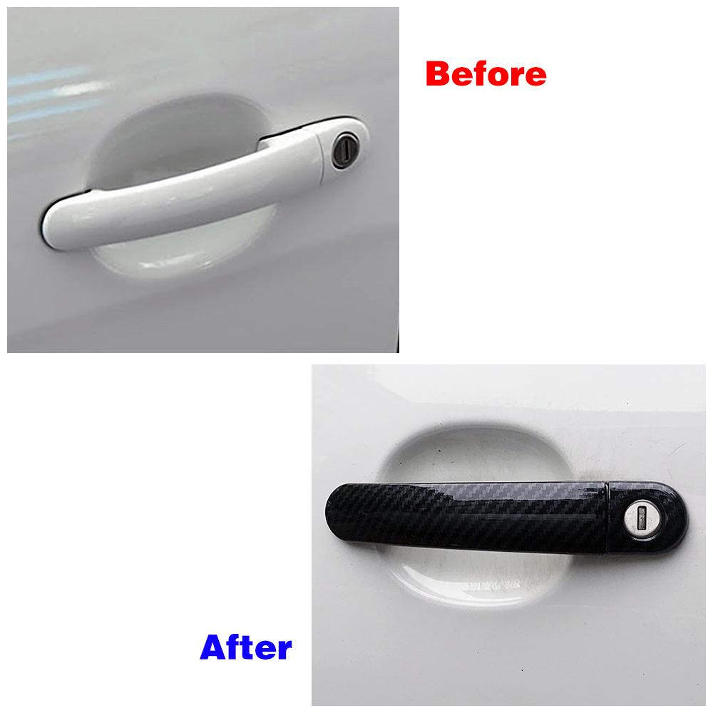 Для Seat Altea 2004-2016 гг. Изменение цвета углеродного волокна, хромированная накладка на дверную ручку, декоративная отделка, защитная наклейка
