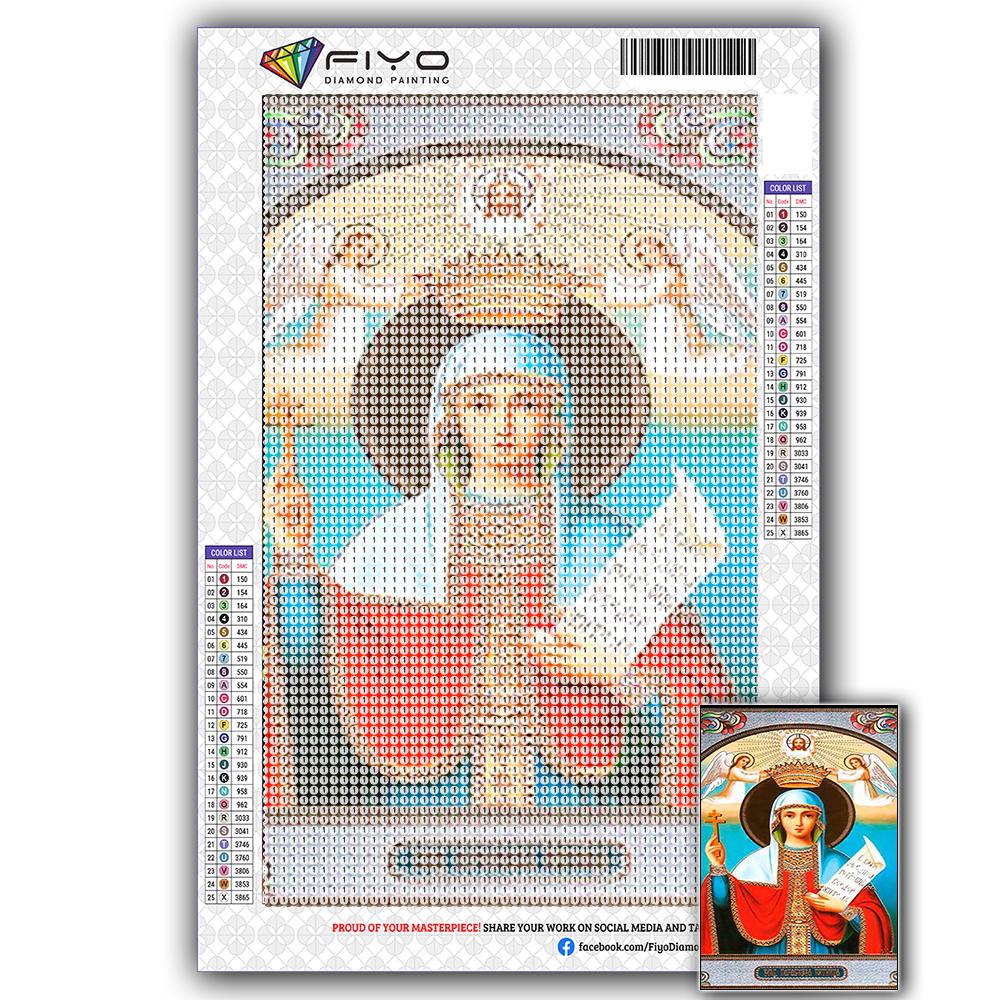 5D DIY Рамка Алмазная мозаика Религия Мать Ребенок Полная алмазная живопись Вышивка крестиком Дева Отец Сын Домашний Декор