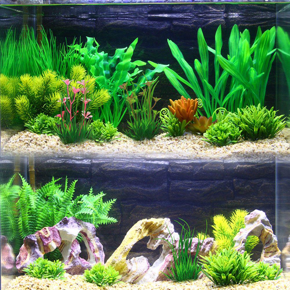 Ornament Green Aquarium Water Grass Fish Tank Landscape Decor Plastic Artificial Plant