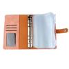 Budget Binder A6 Multiple Pockets Stainless Steel Rings PU Leather Cover Portfolio Binder for
