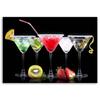 Canvas print, Coloured drinks and fruit