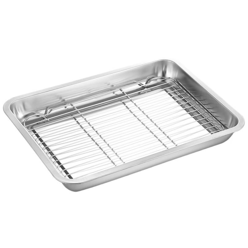 Набор коммерческих противней для барбекю и стойки-жиросборника Shouli Ares из нержавеющей стали