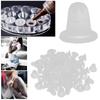 100pcs Disposable Tattoo Ink Cups Silicone Microblading Pigment Caps for Permanent MakeupS