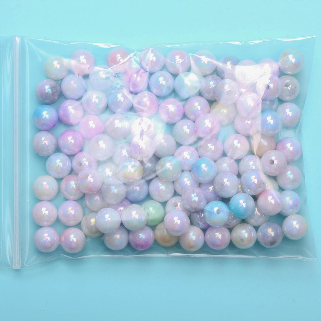 Серьги ручной работы DIY Браслет AB Цвет Двухцветные аксессуары ручной работы Модное ожерелье 8/10 мм Круглые бусины Ювелирные изделия Материал из бисера 100 шт.