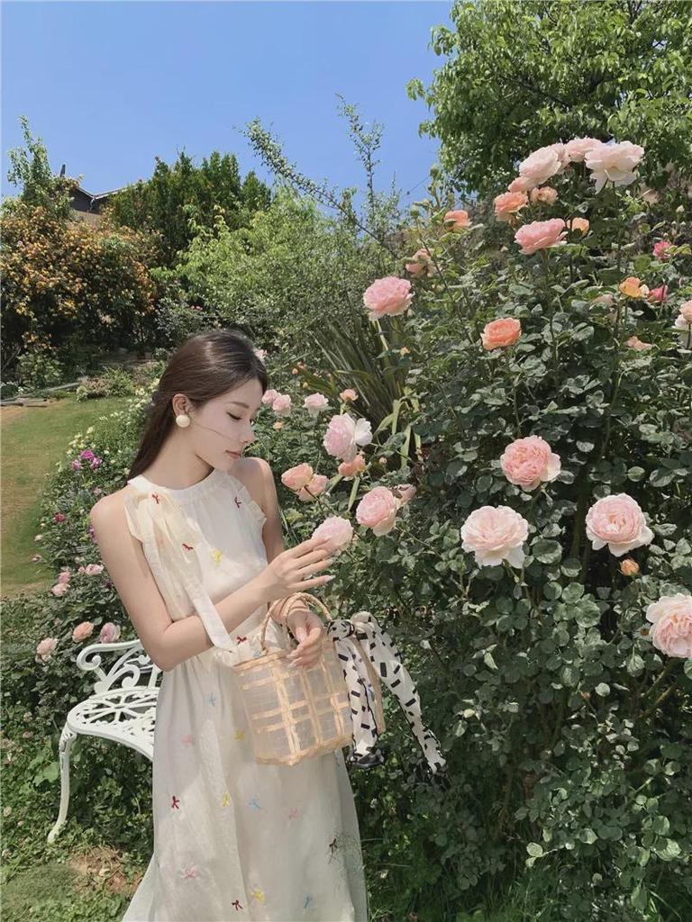 Цветочная французская богиня длинная юбка на талии: Милый, стильный летний сарафан для отпуска