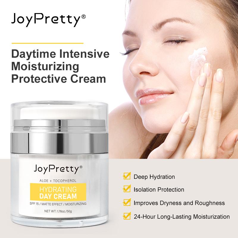 JoyPretty Увлажняющий крем для лица Витамин Е Отбеливающий против сухости Питательный солнцезащитный крем SPF15 Сияющий здоровый уход за кожей лица