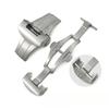 22mm 20mm stainless steel butterfly buckle folding clasp for Panerai silver black deployment button for rubber  watchband