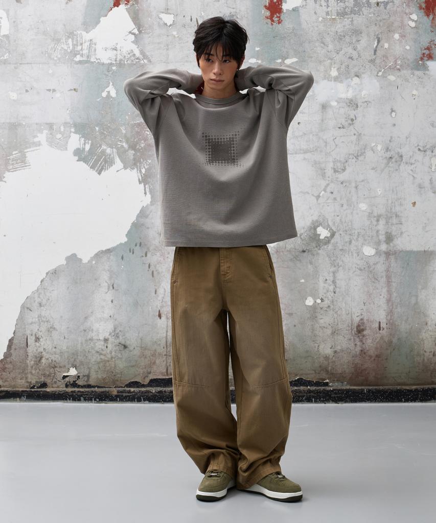 AGOD X Dot Pigment Long Sleeve [Gray]
