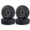 AXSPEED Aluminum Alloy 1.9inch Beadlock Wheel Rims Hubs OD 106/108mm Rubber Tires for Axial SCX10 D90 1/10 RC Crawler Car Parts