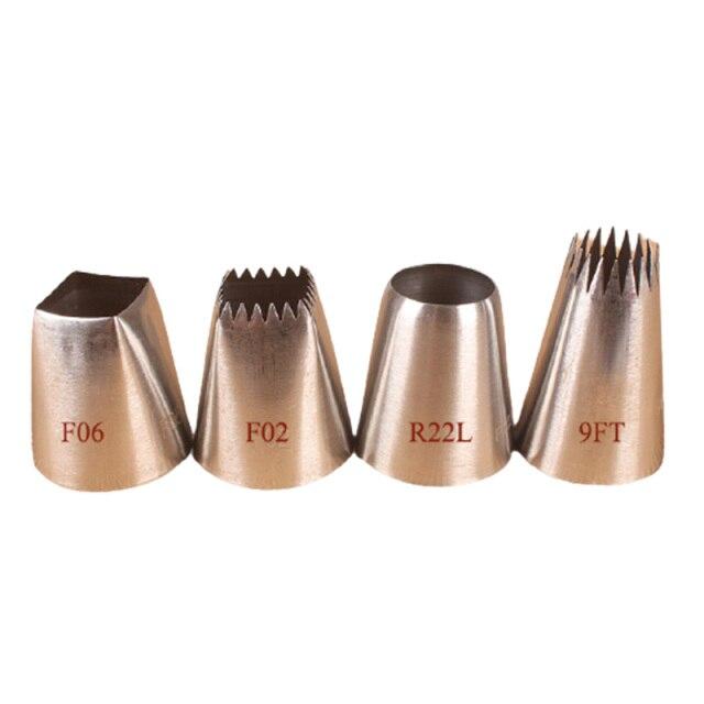4pcs Square Cake Design Cream Tips Pastrys Nozzles Pastry Icing Piping Fondant Cake Decorating Tool