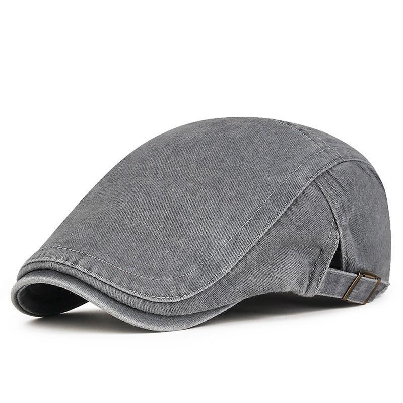 Streetwear Flat Cap Unisex Casual Adjustable Ivy Cap Travel Vintage Washed Cotton Newsboy Cap Simple Daily Party Dating Hat