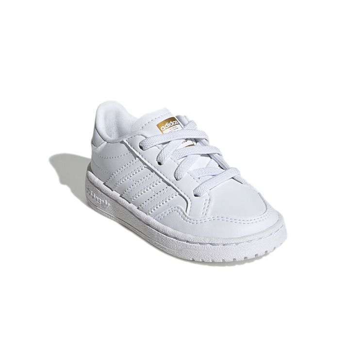 Adidas Originals Team Court El I Low Top Casual Sneakers Baby Sneakers White EF6827