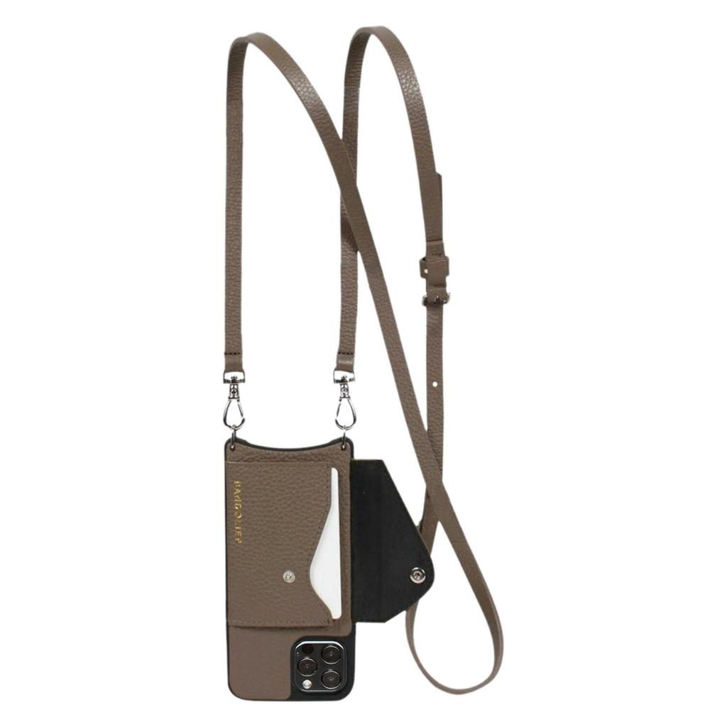 BANDOLIER DONNA SIDE SLOT Smartphone Shoulder Bag Case iPhone 13 mini 13Pro Pro Max Japan Limited Dark Taupe Mens Womens 14DON
