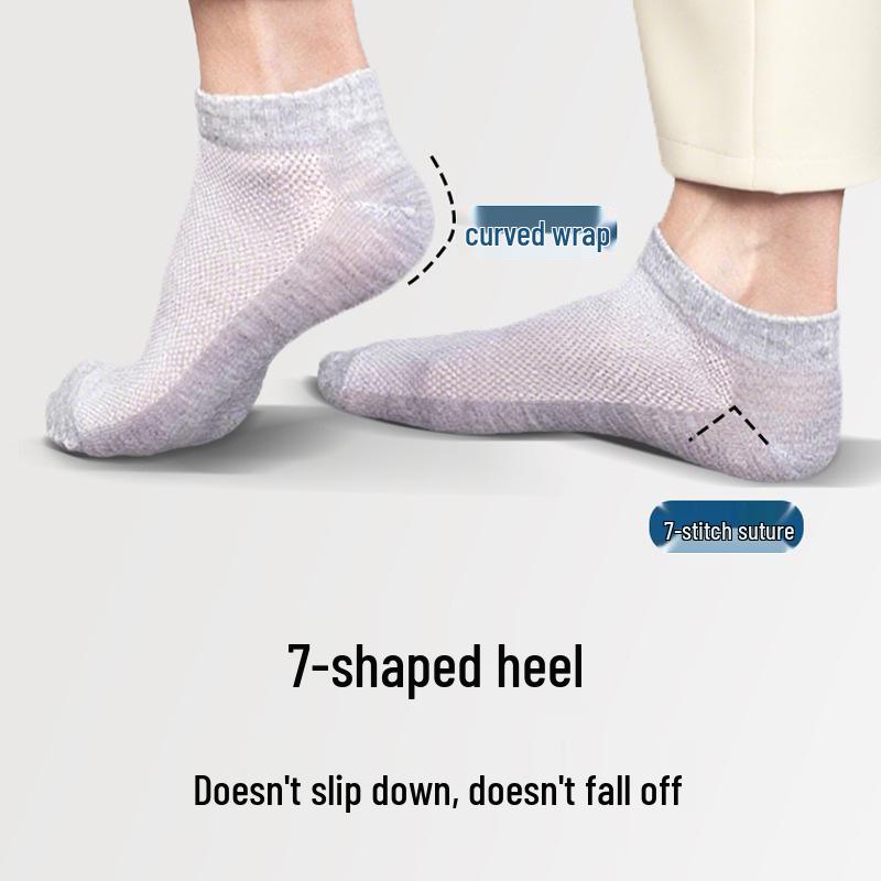 Unisex Summer Low-Cut Compression Socks: Breathable, Anti-Slip, Disposable (6 Pairs, White)