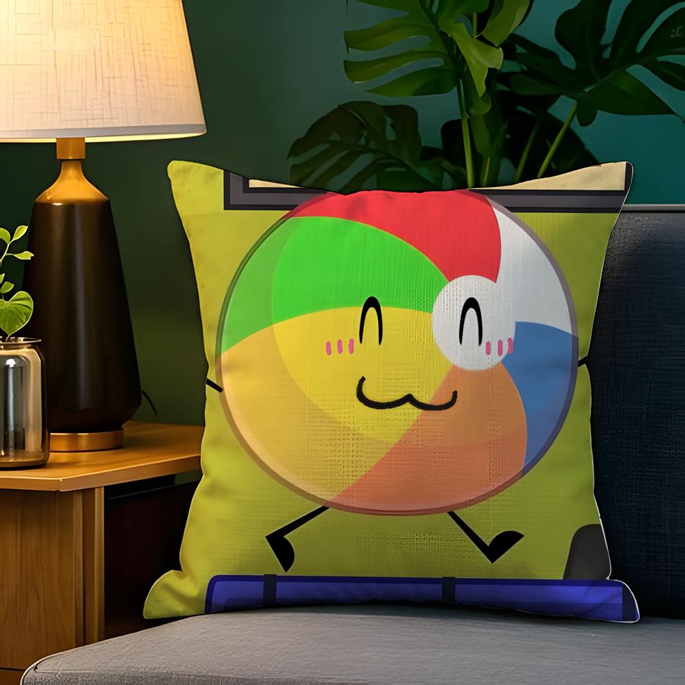 BFDI BBattle for Dream Island Pillow Case Natural Linen Pillow Case DoubleSided Decor Sofa Pillowcase Home Decor