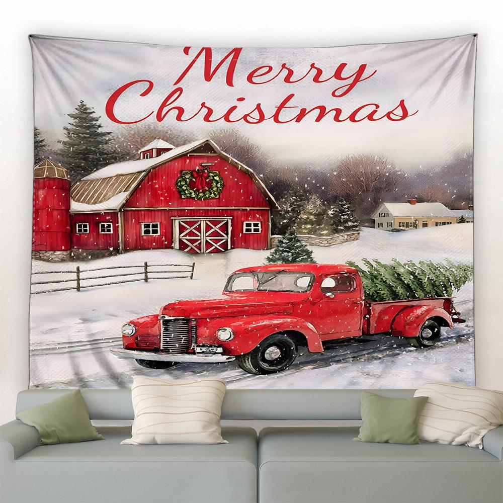Рождественский гобелен Снеговик Санта-Клаус камин подарки зимняя ночь настенное одеяло рождественские украшения для спальни гостиной