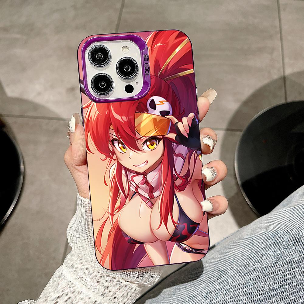Anime Yoko Littner Mobile Phone Case for iPhone 17 16 15 14 13 12 11 X XR XS 8 7 Air Pro Max Plus Purple Translucent Cover
