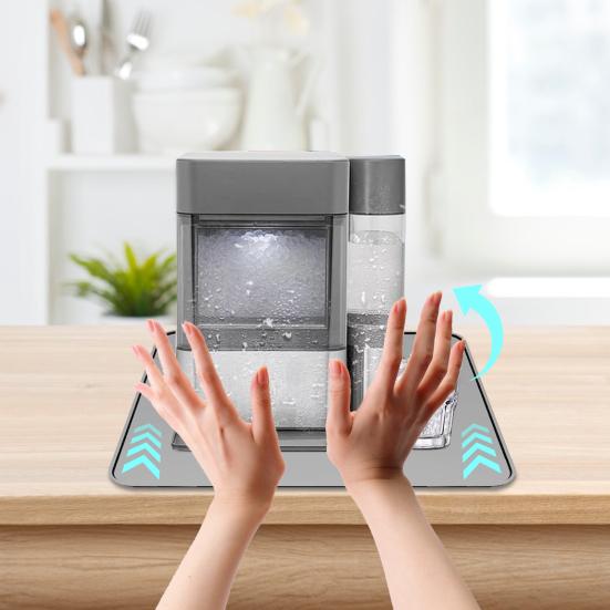 Коврик для льдогенератора, впитывающий воду, многоразовый коврик для лотка для льдогенератора, легко моющийся коврик для сушки посуды для кухни