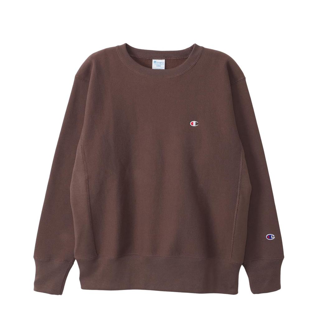 Толстовка с длинным рукавом, начесаная подкладка, круглый вырез, хлопок, США, логотип One Point, средне-коричневый, размер XL [Champion], 11,5 унций, REVERSWEAVE(р) ОБРАТНОЕ ПЛЕТЕНИЕ(р) С3-Y033