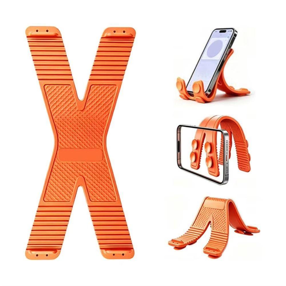 Foldable Suction Cup Cellphone Stand Anti-slip Silicone Mobile Phone Bracket Car Dashboard