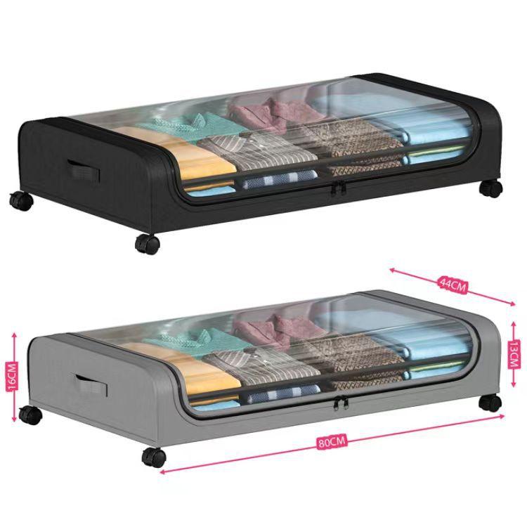 Подкроватный ящик для хранения пыли с колесами, полка под кроватью, простые ящики для хранения одежды и обуви