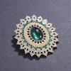 Изумрудная овальная брошь со стразами - Роскошная ретро дворцовая корсажная брошь-аксессуар для ципао