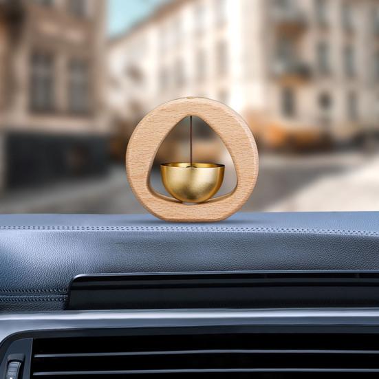 Brass Wood Shopkeepers Bell Loud Sound Front Door Hanging Bell Wind Chime Magnetic Door Opening Doorbell Home Office Coffee Shop Entrance Decoration