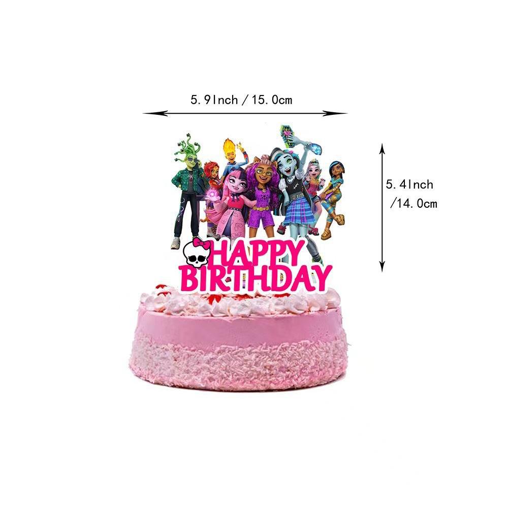 30 шт. принадлежностей для вечеринки Monster High, включая баннер, топперы для торта, воздушные шары