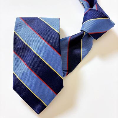 Б/у [] Галстук Brooks Brothers В полоску Темно-синий Шелковый Сделано в США