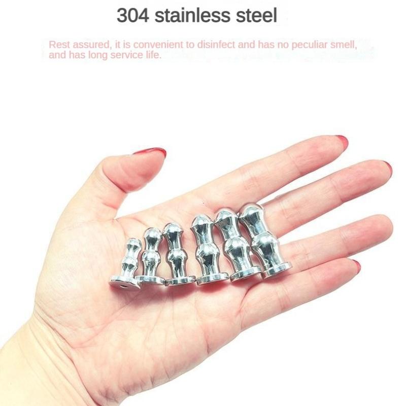 6 размеров Полый уретральный катетер-дилататор из нержавеющей стали, гей, стимулятор «лошадиного глаза», секс-игрушка 18+, мужская пробка для пениса, вставка в уретру, бусины