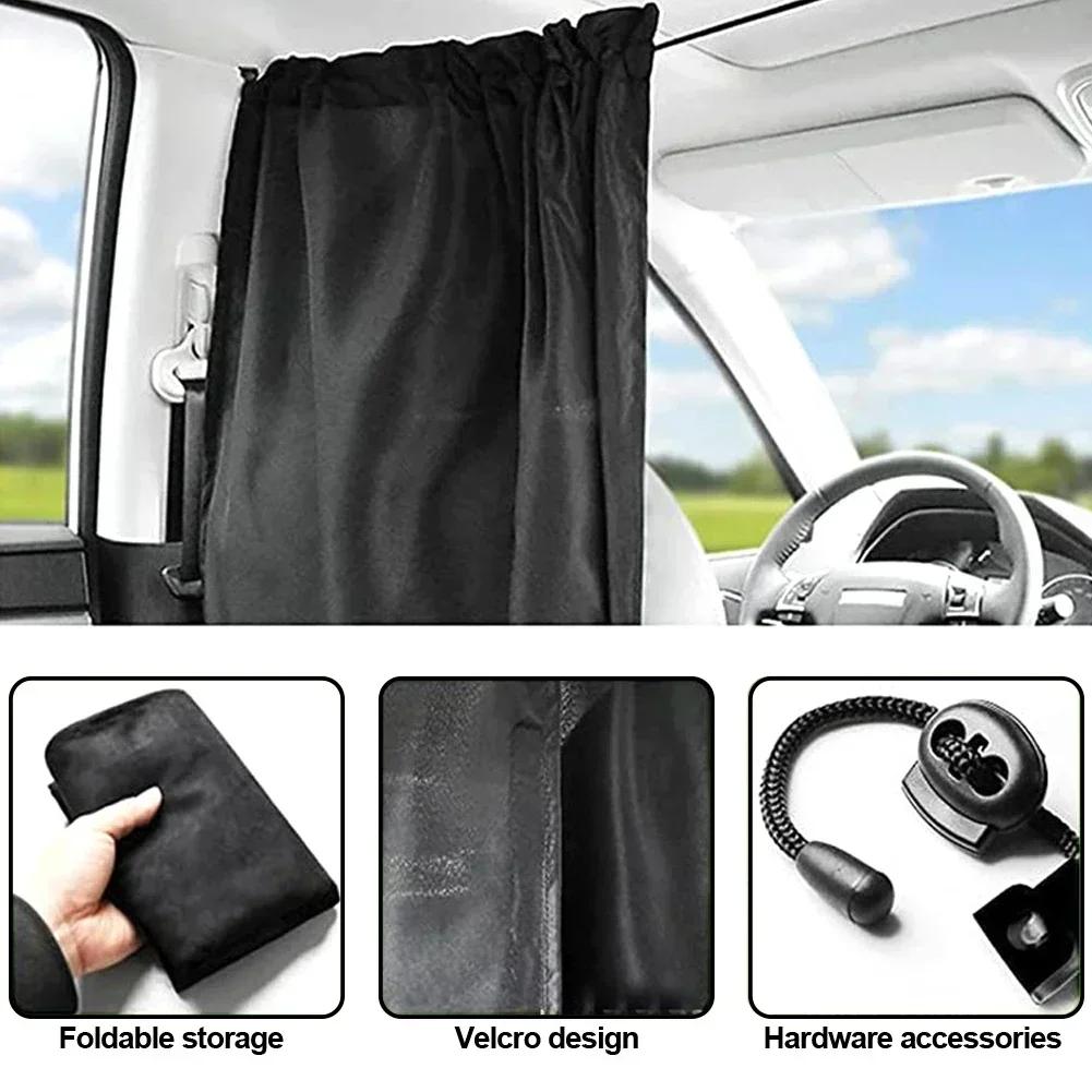 Sealed Car Isolation Curtain - Commercial Vehicle Taxi Cab Partition Protection Air-Conditioning Sunshade Privacy Curtain
