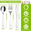 Набор столовых приборов для детей из 9 предметов, нержавеющая сталь 410, детская вилка, ложка и нож, безопасные, эргономичные, столовые приборы для малышей, мальчиков, девочек