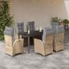 VidaXL 7-Piece Garden Dining Set with Cushions, Patio Table and Chairs, Patio Furniture, Outdoor Furniture, 3213270