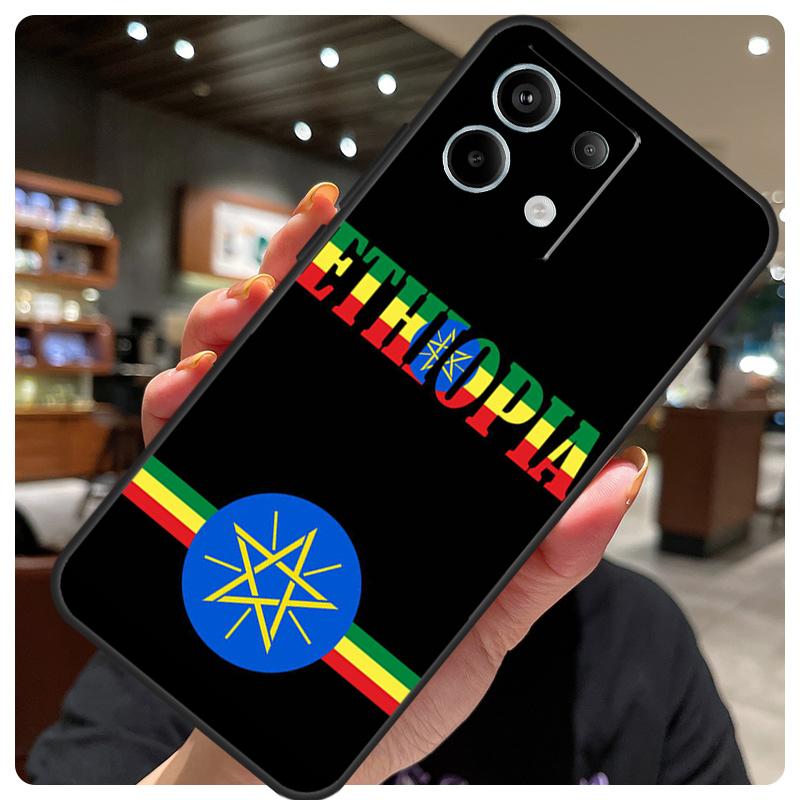 Чехол с флагом Эфиопии для Xiaomi Redmi Note 13 12 9 10 11 14 15 Pro Plus Чехол для Redmi 14C 10C 12C 13C 15 C