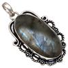 Pendant Shiney Labradorite Gemstone Gift For Her Silver Jewelry 2"