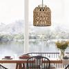 Bohemian Style Pendant Lamp Shade 13*15cm Rattan Lampshade Fashion Hanging Lamp Shade