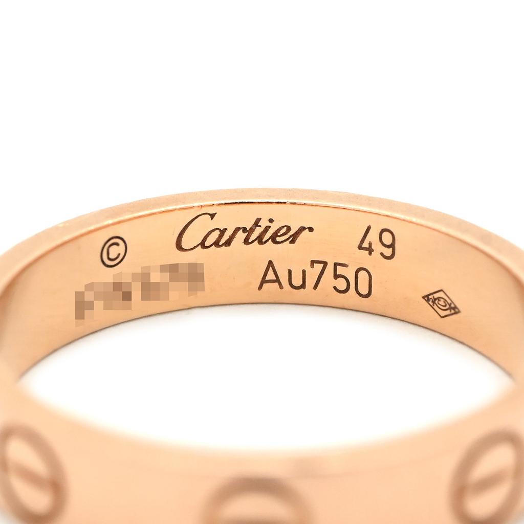 Cartier B4085200 love Mini love ringRing ring 18K Pink Gold #9(JP Size) Array