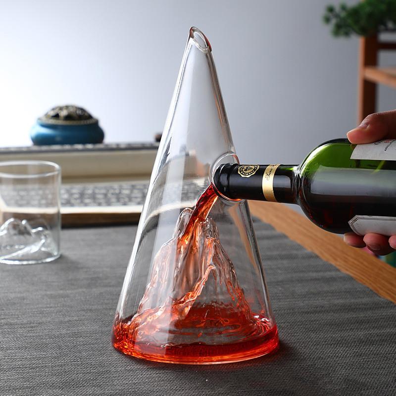 Creative Iceberg Waterfall Mountain View Decanter High Borosilicate Glass