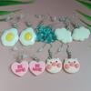 5 пар новых сережек из цветного акрила - белые облачные серьги с цветочным фруктом и дофамином