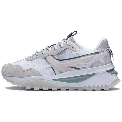 Li Ning Fangyuan EVO Текстиль, Синтетическая кожа Низкие Спортивные Повседневные Кроссовки Женские Бело-серые AGCS164-3