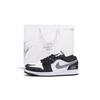 Air Jordan 1 Нескользящие Устойчивые к истиранию Низкие Винтажные Баскетбольные Кроссовки Мужские Черные Белые Серые 553558-132(Team59-SBOX)