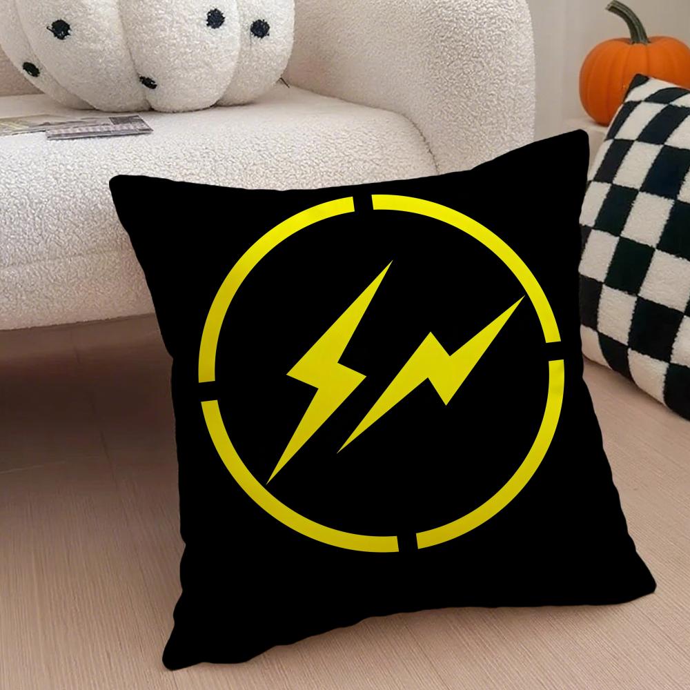 Lightning FFragment DDesign Cushion Cover Throw Pillow Cover Hidden Button Durable Polyester Chair Cushion