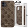 Guess Guhcn61G4Gfbr Iphone 11 / Xr 6,1Brown/Brązowy Twarde Etui 4G Metalowe Złote Logo