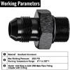 2Pcs 6AN Male to 6AN ORB Male Flare Fitting Adapter with O-Ring, Straight Black Hard Aluminum Hex Anodized Connector, Automotive Accessories Suitable